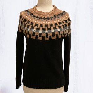 Madewell Modern Slope Fair Isle Sweater Alpalca Wool Mohair Blend Small